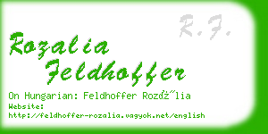 rozalia feldhoffer business card